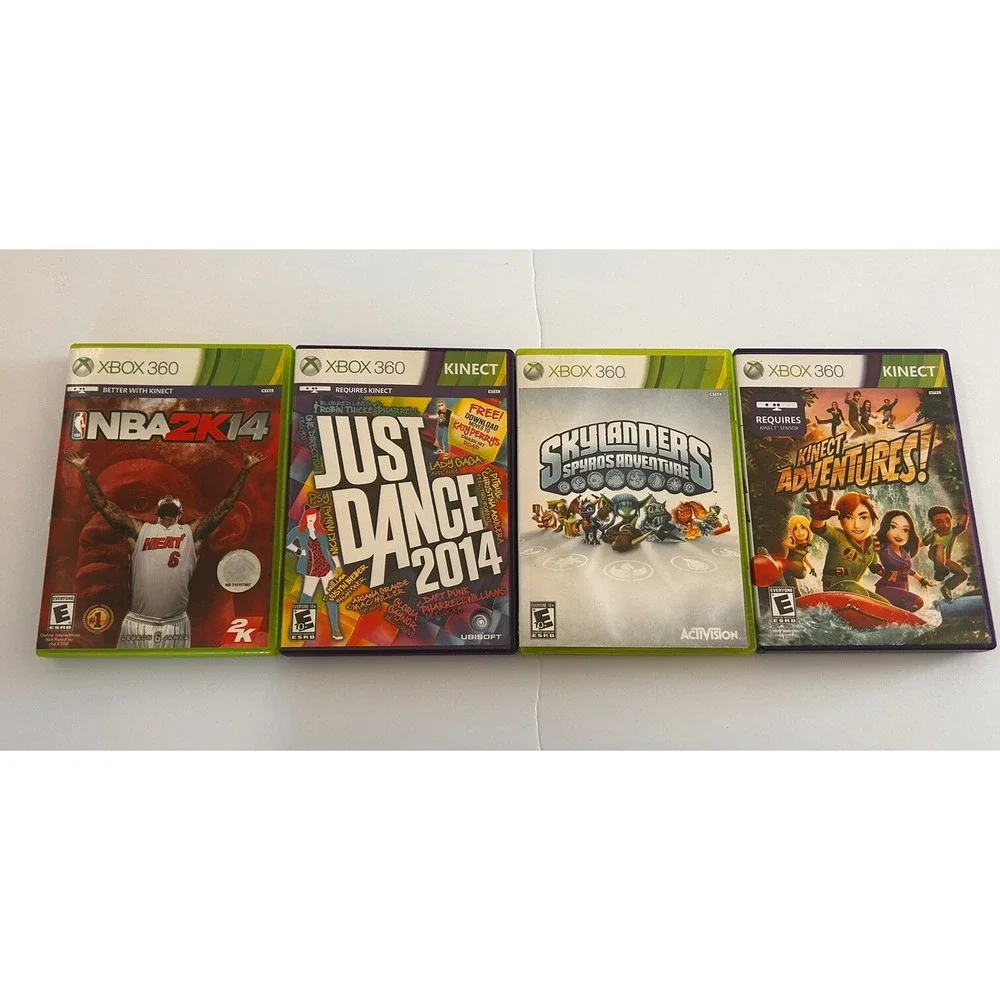 Xbox 360 E Everyone Games Lot‎ Of 4 Skylanders NBA 2K14 Just Dance 2014 Kinect